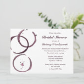 Wijnvlek Vineyard Bruids Douche Uitnodigingen (Staand voorkant)