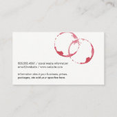 Wijnvlek | Waterverf | Proost Visitekaartje (Achterkant)