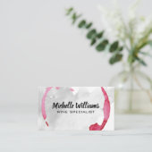 wijnvlek | Waterverf Visitekaartje (Staand voorkant)