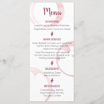 Wijnvlekken Bruiloft Menu
