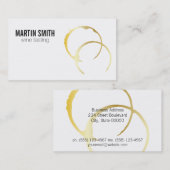 Wijnvlekken (goud) visitekaartje (Voorkant / Achterkant)