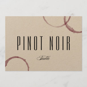 Wijnvlekken Wijngaard Tafelkaart Nummer Kaart