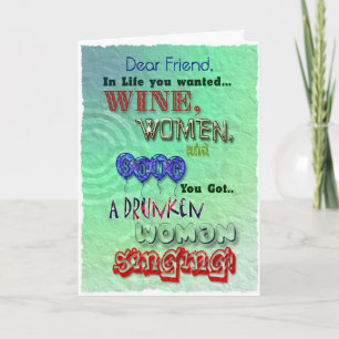 Wijnvrouwen en zangkaarten kaart
