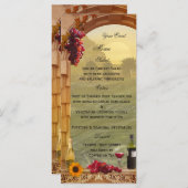 Wijnwerper of Wine Thleed Menu Kaart (Voorkant / Achterkant)