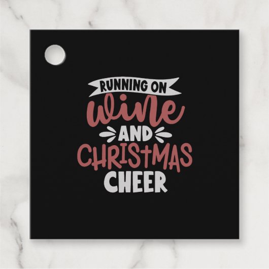 Wijnwijn en kerstkerstwijn bedankjes labels (Voorkant)
