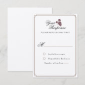 Wijnwijnbouw Modern RSVP-kaart RSVP Kaartje (Voorkant / Achterkant)