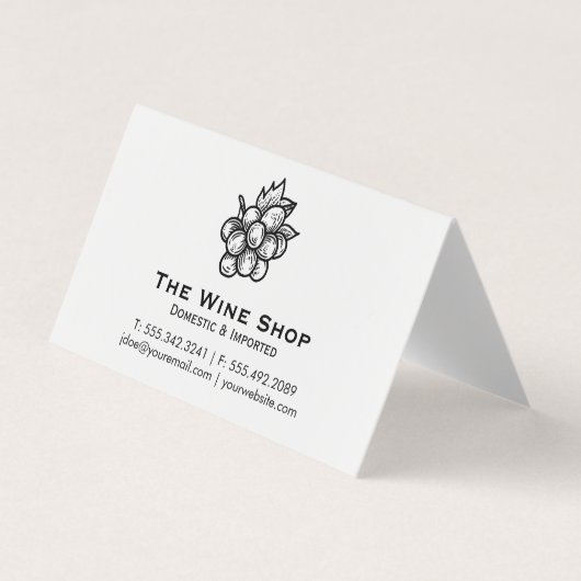 Wijnwinkel Visitekaartjes (Voorkant)