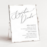Wijs Minimalistisch Script Handtekening Dranken Bo