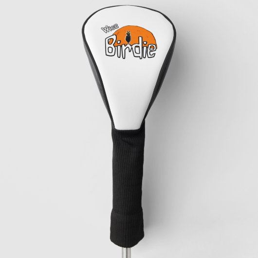 Wijs vogeltje golfheadcover (Voorkant)