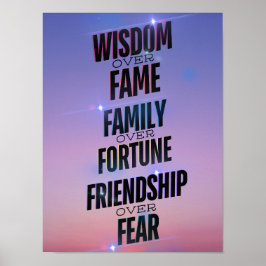 Wijsheid Familie Vriendschap - Inspirerend Poster