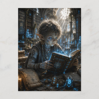 Wijsheid / Rune Bewaarder / Oude Bibliotheek Briefkaart