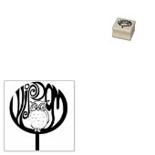 Wijsheid uil 	rubberstempel (Gestempeld)