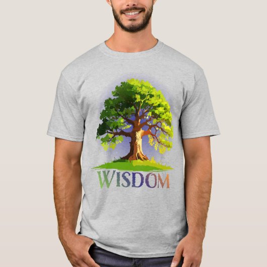Wijsheid van een honderd jaar oude eikenboom T-shi T-shirt (Voorkant)