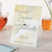 Wijsheid voor het Afstuderen goud Reclamebord Met Voetstuk (Insitu)