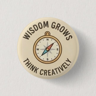 Wijsheidsgroei — Denk creatief Ronde Button 3,2 Cm