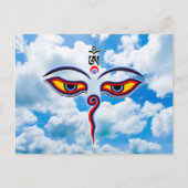 Wijsheidsogen van Boeddha - Bodhnath tempelogen Briefkaart (Voorkant)