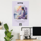 wijsheidspositieve bevestiging poster (Thuiskantoor)