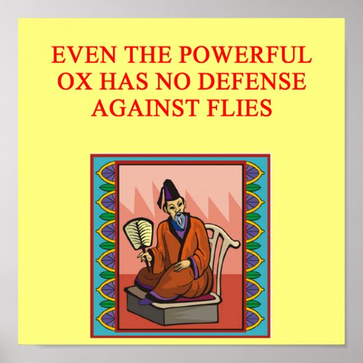 wijze chinese spreekster poster (Voorkant)