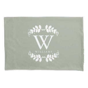 Wijze Groene Met monogram Kussensloop