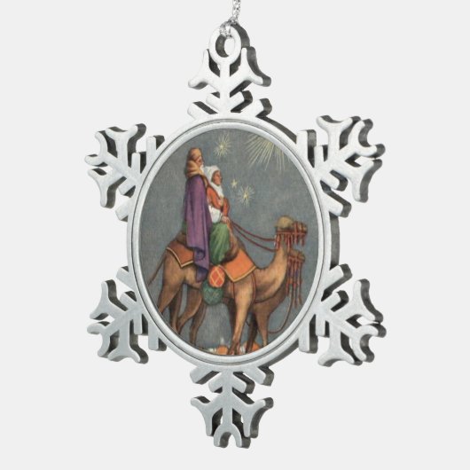 Wijze Mannen, Camel Art Snowflake Ornament (Rechts)