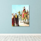 Wijze mannen van het Oosten of Drie Koningen Canvas Afdruk (Insitu (Houten vloer))