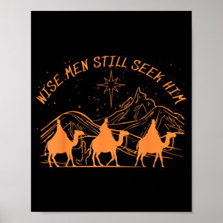 Wijze mannen zoeken Hem Christelijk Kerstmis Jezus Poster