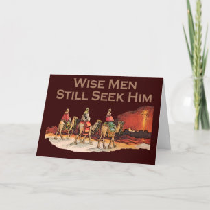 Wijze Mannen zoeken Hem nog steeds, Christelijke K Feestdagen Kaart