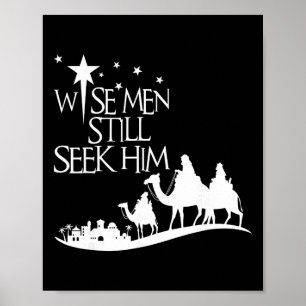 Wijze mannen zoeken hem nog steeds Kerstmis Jezus Poster