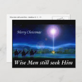 Wijze Mannen zoeken Hem nog steeds naar Wenskaart Feestdagenkaart (Voorkant / Achterkant)