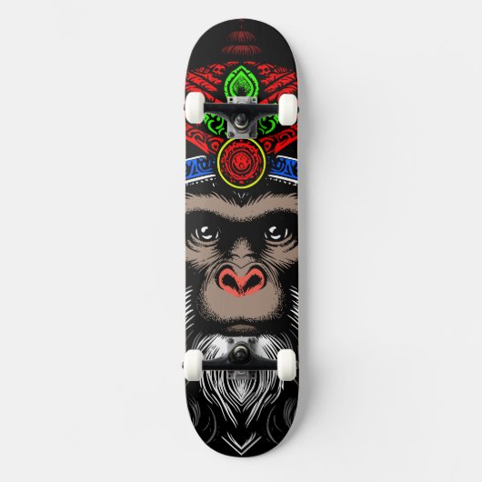 Wijze Oude Aap Skateboard (Voorkant)