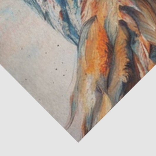 Wijze oude uil decoupage papier (Detail)