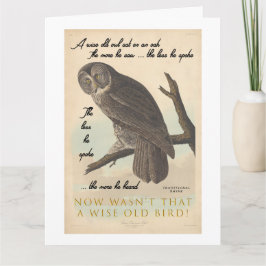 Wijze oude uil kaart