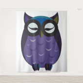 Wijze Oude Uil Tapijt Wandkleed (Voorkant)