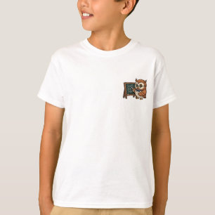 Wijze Professor Uil Wiskunde Schoolbord Kinderen T-shirt