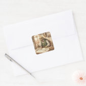 Wijze Schildpad Architect Waterverf Sticker (Envelop)