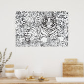 Wijze Tijger Poster (Keuken)