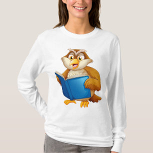 Wijze Uil Leest Boek T-shirt