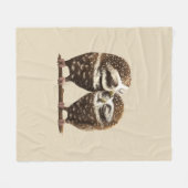Wijze uilen fleece deken (Voorkant (Horizontaal))