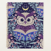 Wijze uilen onder de maanverlichte lucht in het Bo Planner (Voorkant)