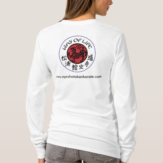 wijze van leven Shotokan Dames in het Hoodie T-shirt (Achterkant)