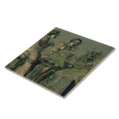 Wijze vrouw en haar patiënten uit de Villa Cicero Tegeltje (Zijkant)