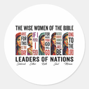 Wijze Vrouwen van de Bijbel Leiders Ronde Sticker