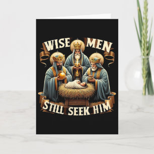 Wijzen zoeken Hem nog steeds Geboorte Christelijke Kaart
