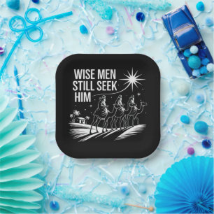 Wijzen zoeken Hem nog steeds Kerstmis christen Jez Papieren Bordje