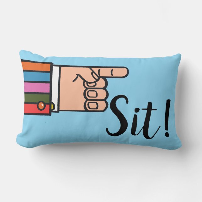 Wijzende hand zit! Groovy Sierkussen Kussen (Voorkant)