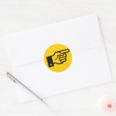 Wijzende vinger (gele) Sticker (Envelop)