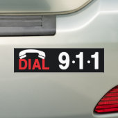 Wijzerplaat 911 bumpersticker (Op auto)