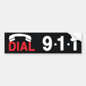 Wijzerplaat 911 bumpersticker (Voorkant)