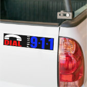 Wijzerplaat 911 politiesticker 6 bumpersticker (Op Truck)