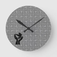 Wijzers met duifpatroon, geloof, wandklok